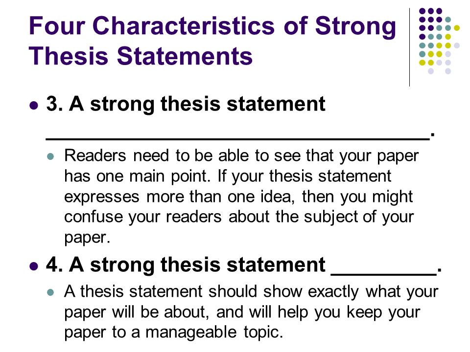 Thesis Statements PPT